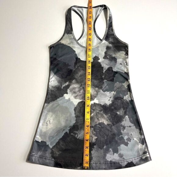 lululemon Cool Racerback White Coal Tinted Canvas Super Racerback Tank Size 4 - Picture 9 of 11